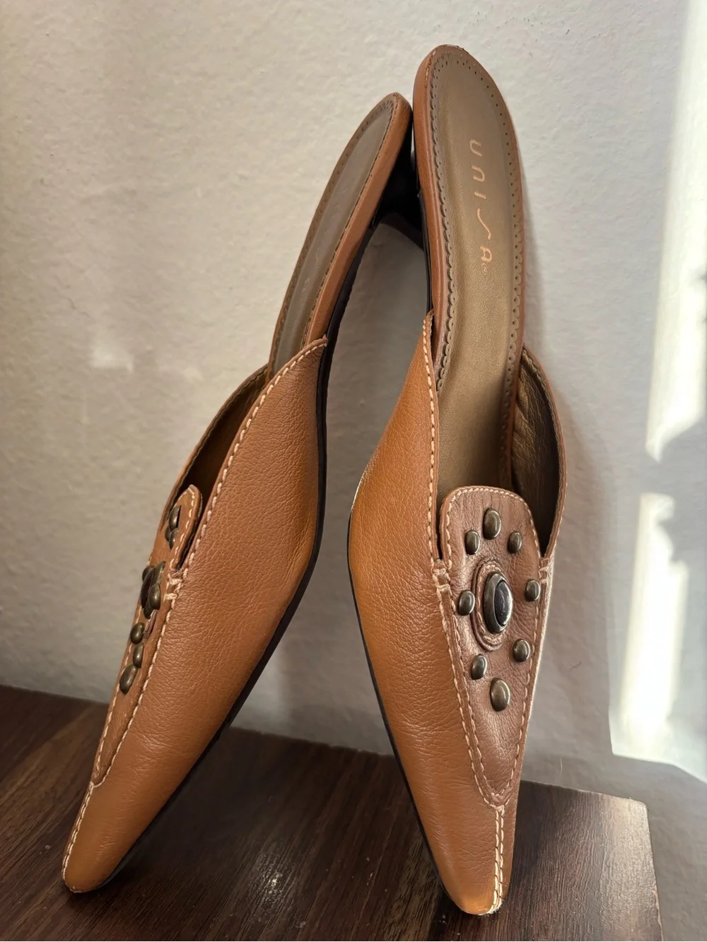 Vintage Boho Summer Brassy Kitten Heels